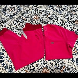 Figs Scrub Set Shocking Pink